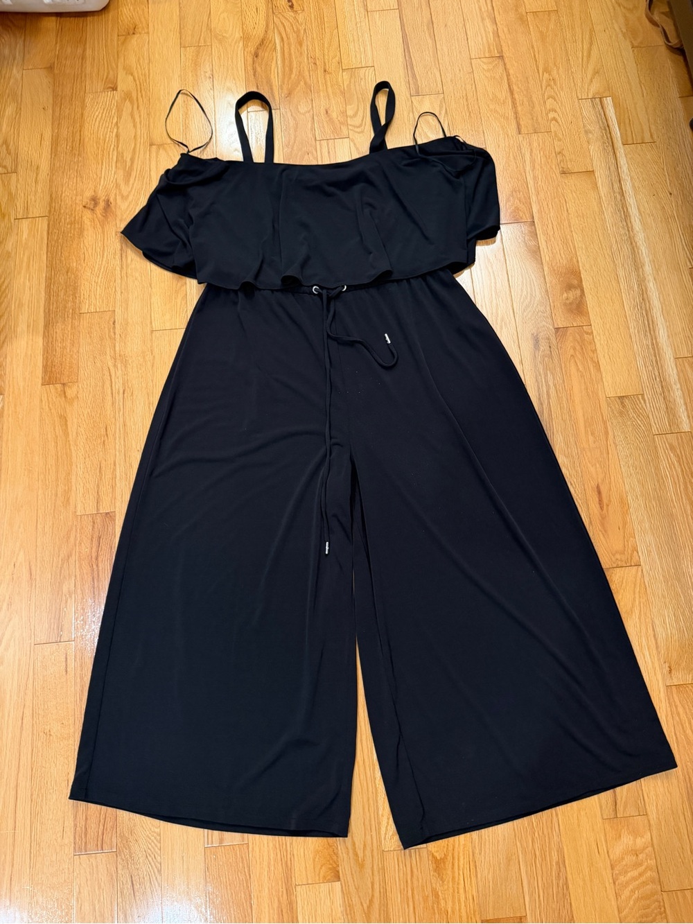 Michael Kors Black Wide-Leg Jumpsuit with Drawstring